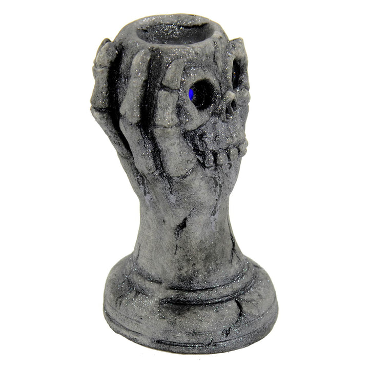 Light Up Skull Hand Candy Holder Halloween Decoration Grey 29cm