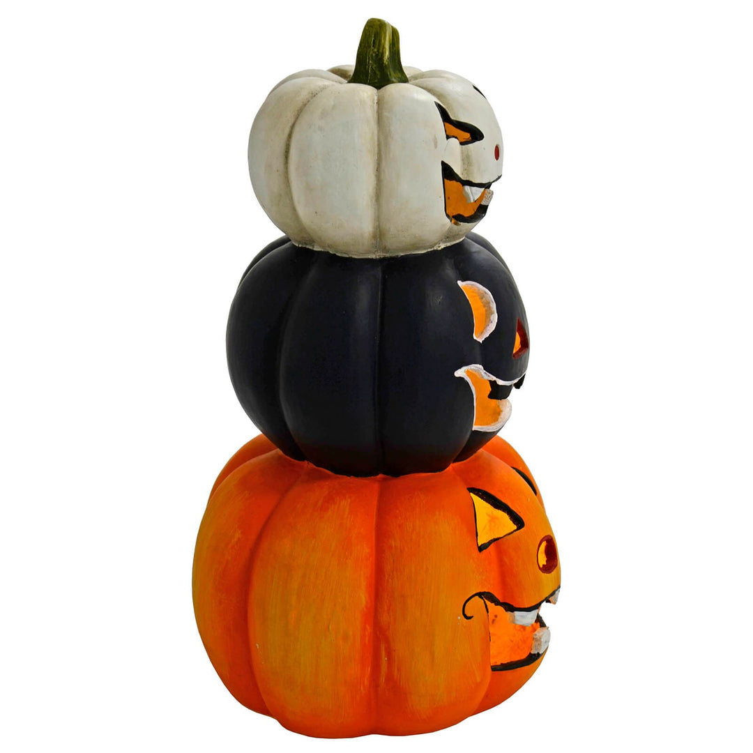 LED Pumpkin Lantern Stack Trio Halloween Decoration 60cm