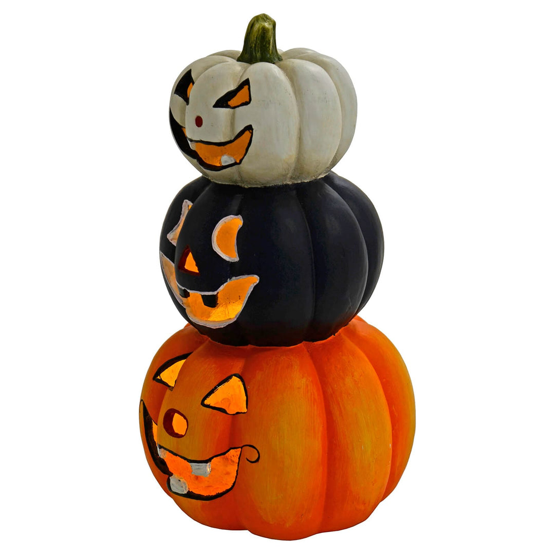 LED Pumpkin Lantern Stack Trio Halloween Decoration 60cm