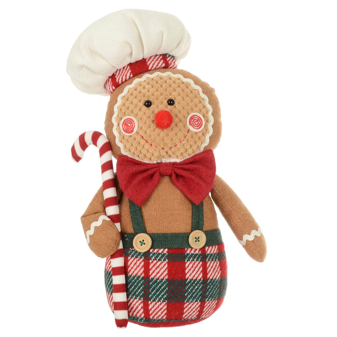 Fabric Gingerbread Figure With Sweet Christmas Decoration 34cm Man