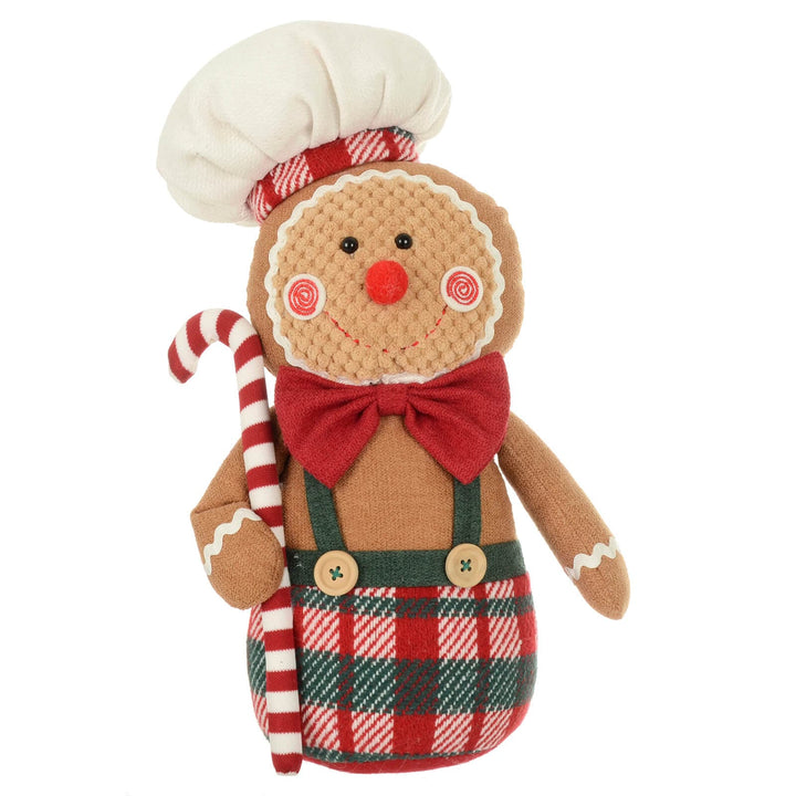 Fabric Gingerbread Figure With Sweet Christmas Decoration 34cm Man