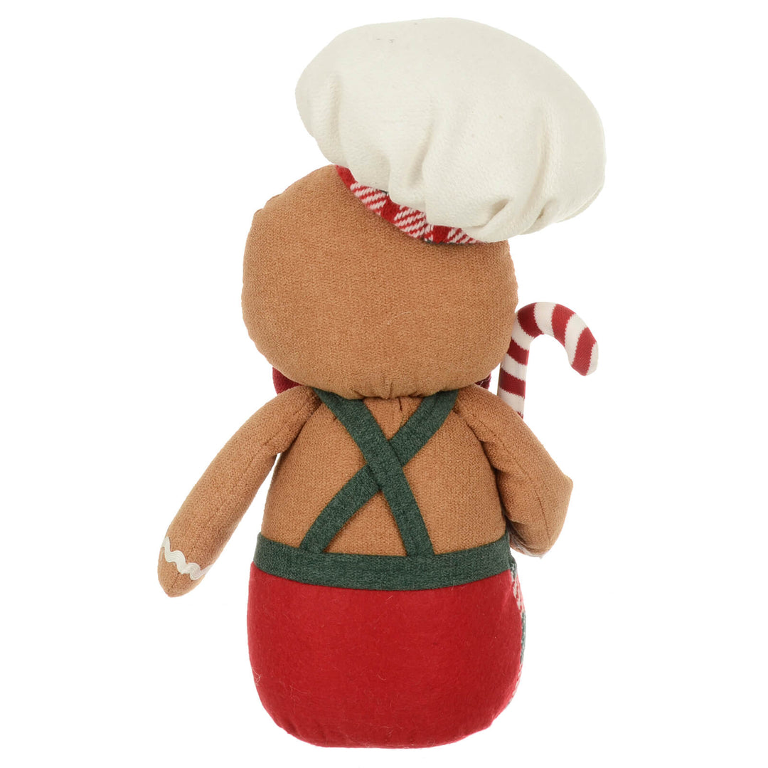 Fabric Gingerbread Figure With Sweet Christmas Decoration 34cm