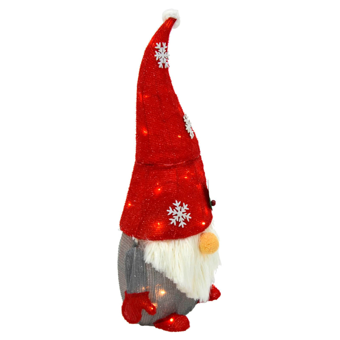 Light Up Gonk Christmas Decoration Festive Gnome White LED 74cm