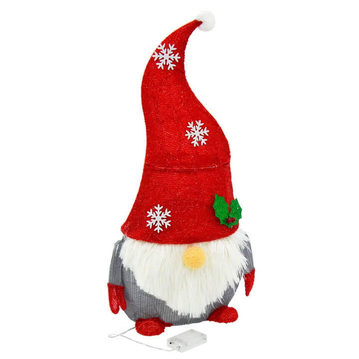 Light Up Gonk Christmas Decoration Festive Gnome White LED 74cm