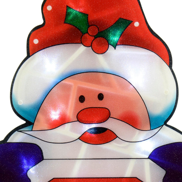 Santa Stop Here LED Window Silhouette Battery Operated 46cm