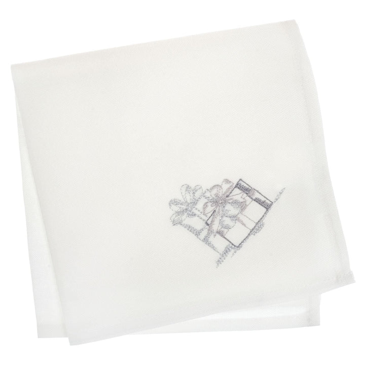Christmas Tree Fabric Tablecloths / Napkins Xmas Decoration Black &amp; White / 4pk of Napkins