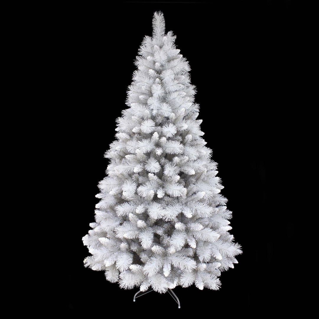 6ft/7ft Silver Mixed Pine Christmas Tree Glitter Needles 7ft