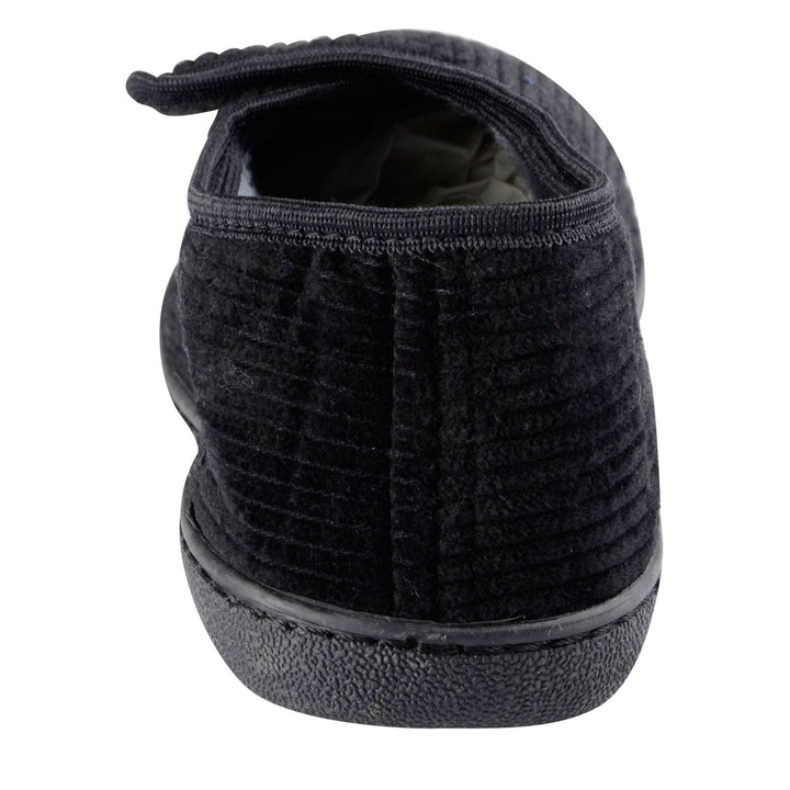 Mens Hook &amp; Loop Fastening Redmond Slippers Non Slip Soles