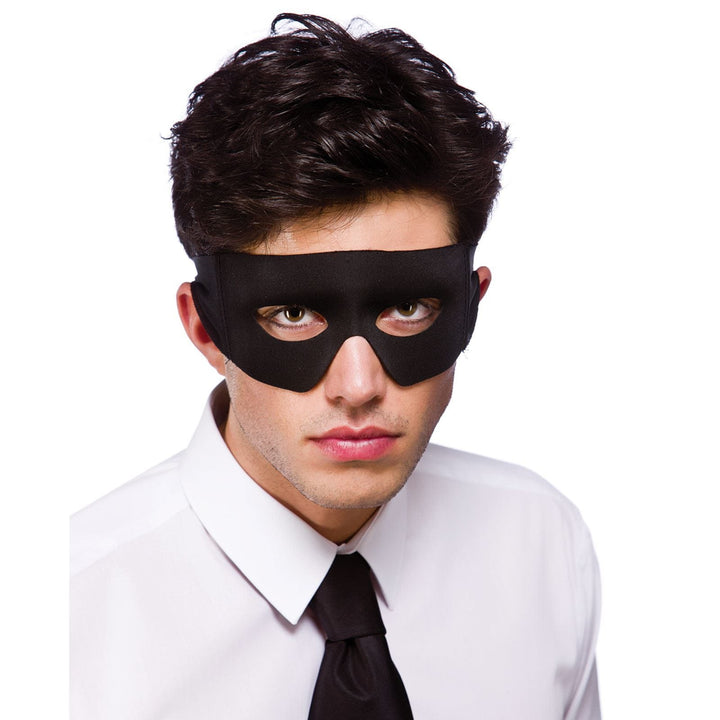 Bandit Superhero Eyemask Adults Fancy Dress Halloween Mask Black