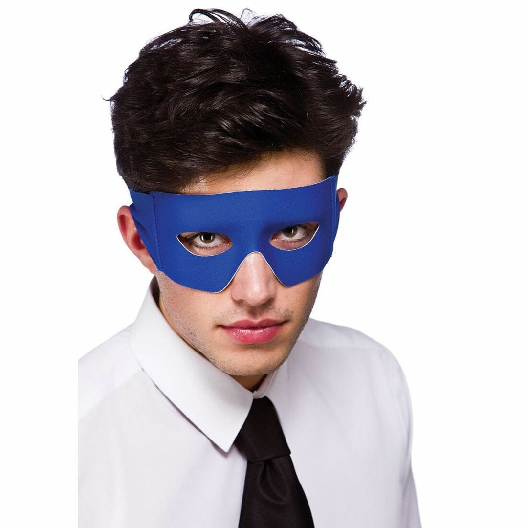 Bandit Superhero Eyemask Adults Fancy Dress Halloween Mask Blue