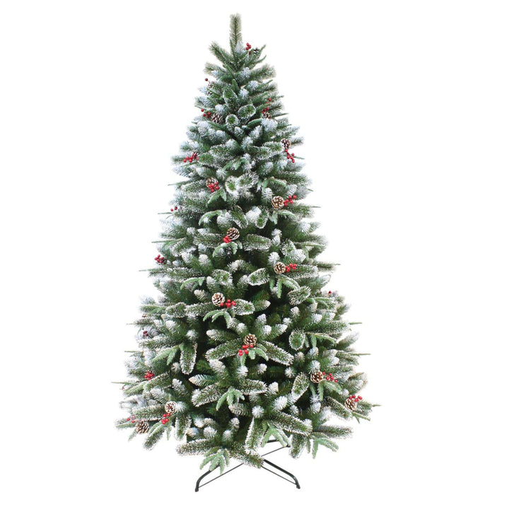 Artificial Christmas Tree Frosted Mixed Pine Berries 6ft/7ft 6ft