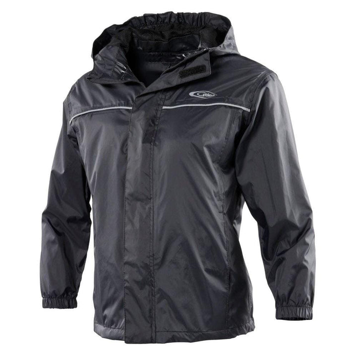 Gelert Boys Waterproof Hooded Rainpod Jacket & Storage Bag Black / Ages 3-4