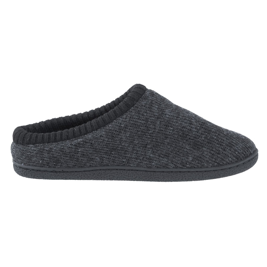 Mens Knitted Mule Slippers With Soft Fleecy Lining Non-Slip