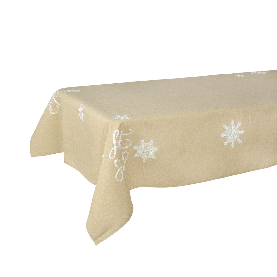 Let It Snow Fabric Tablecloths / Napkins Xmas Decoration Biscuit / 52 x 70"