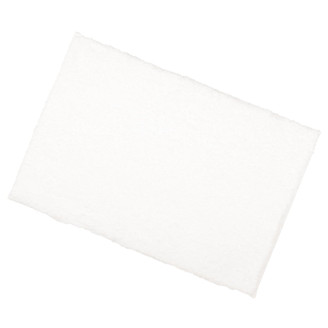 Soft Tufted Bathroom Bath Shower Mat Non-Slip Backing 12 Colours White / 50x80cm