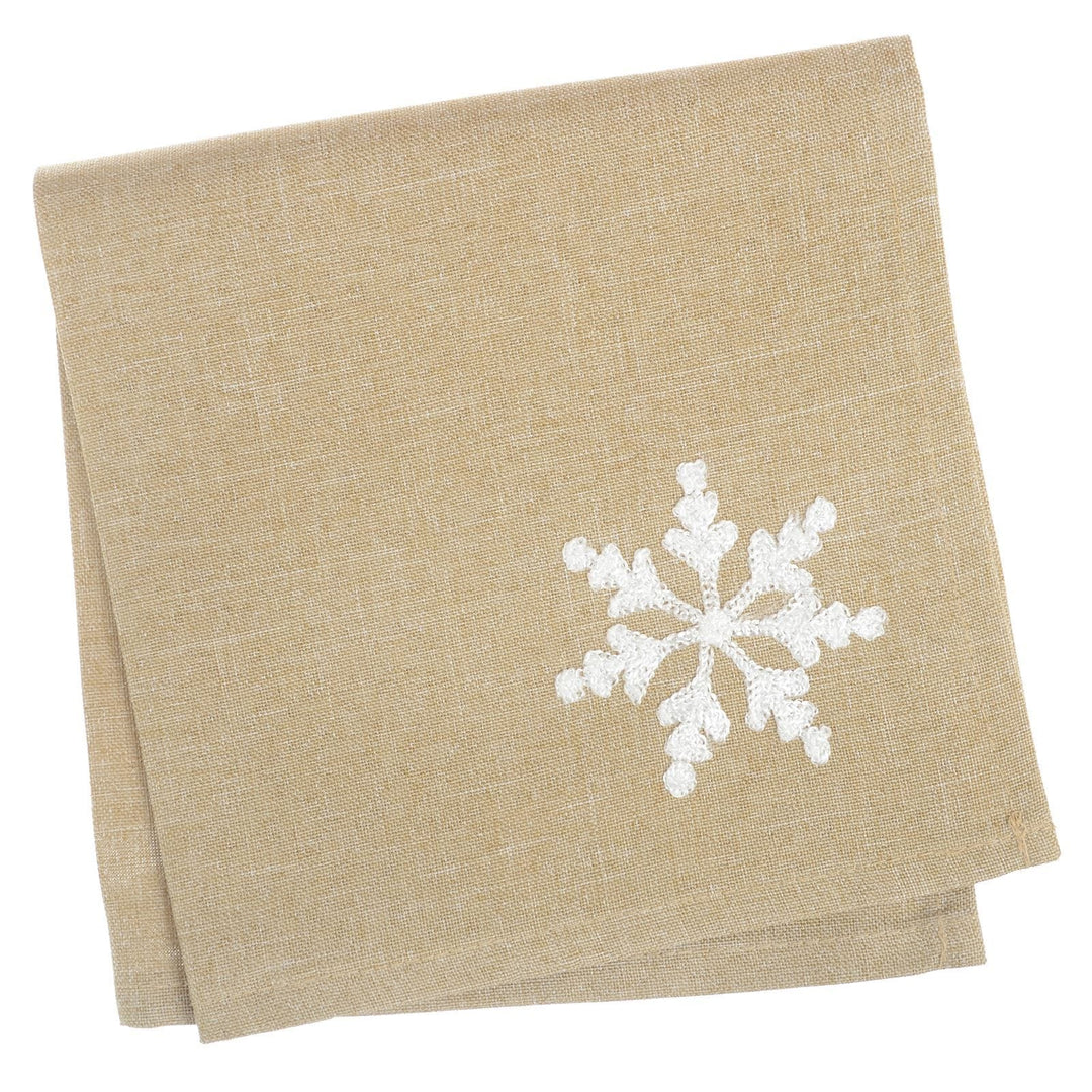 Let It Snow Fabric Tablecloths / Napkins Xmas Decoration Biscuit / 4pk of Napkins