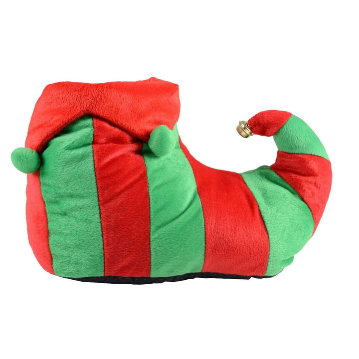 Mens Novelty Christmas Elf Slippers With Bell &amp; Curly Toes