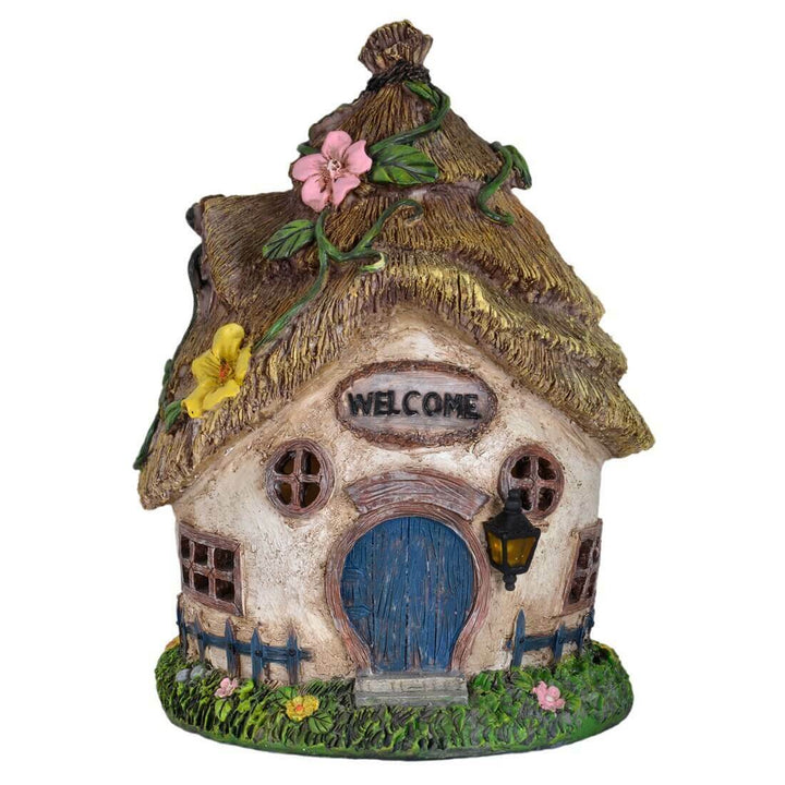 Solar Powered LED House Garden Ornaments Patio Outdoor Feature Cottage