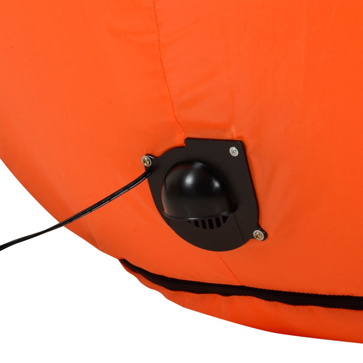 Giant 4ft Inflatable Light Up Pumpkin Black Cat Halloween Outdoor Decoration
